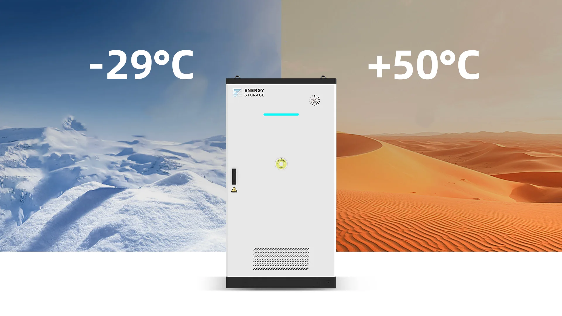 Energy storage system in extreme temperatures -29°C to +50°C