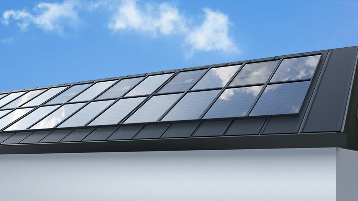 Solar panels on a roof