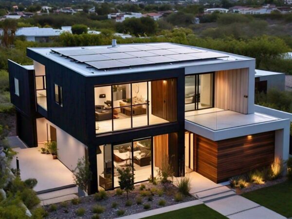 a house with solar panels