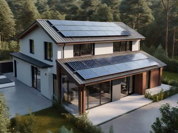 a house with solar panels