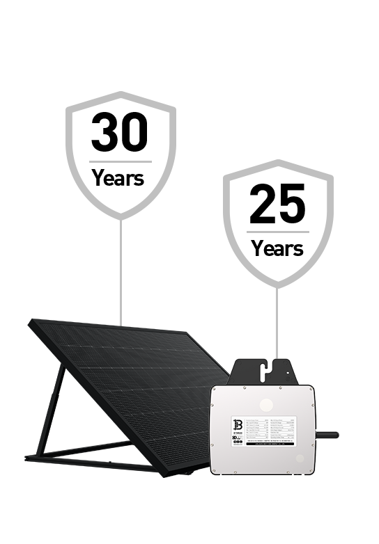 A solar panel and inverter