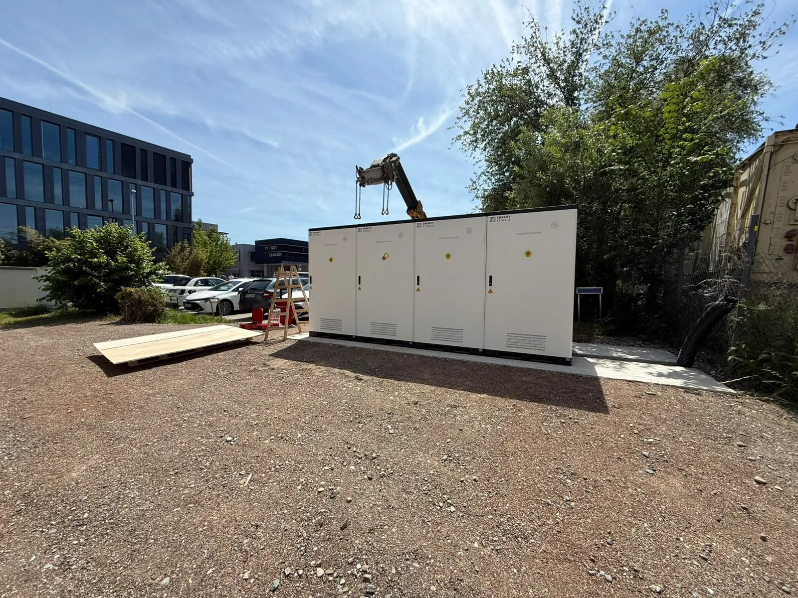 PVB battery storage cabinets for peak shaving at a plastic manufacturing factory